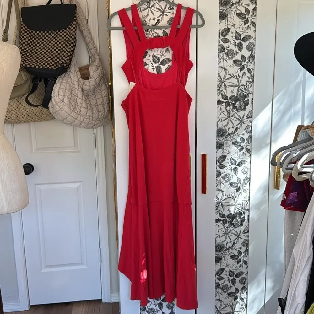 Maeve cutout ruffle side slit maxi - Picture 6 of 7